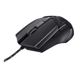 Trust GXT - Mouse - per destrorsi - ottica - 6 pulsanti - cablato - USB 2.0 - nero