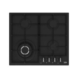 Beko bPRO500 HIYG 64225 SBO - Piano cottura a gas - 4 piastre - Nicchia - larghezza: 56 cm - profondità 49 cm - nero