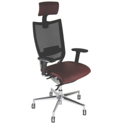 Poltrona semidirezionale Elite concept COTPG - con braccioli regolabili e poggiatesta - bordeaux - U