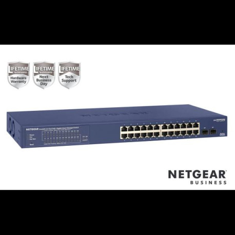 GIGABIT ETHERNET SMART POE+ 24 PORTE POE+ IN RAME E 2 PORTE SFP DEDICATE PER GLI UPLINK