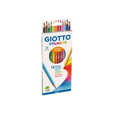 GIOTTO Stilnovo - Pastello colorato - colori assortiti - 3.3 mm (pacchetto di 12)