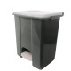 Contenitore mobile Ecoconti - a pedale - 60 L - plastica riciclata - grigio/bianco - Medial