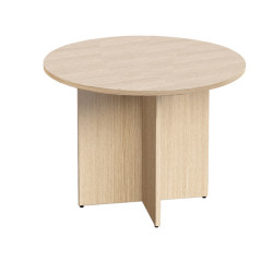 Tavolo riunione Agorà Direction - tondo - diametro 100 cm - H 73 cm - rovere