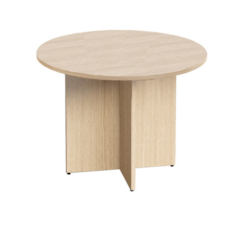 Tavolo riunione Agorà Direction - tondo - diametro 100 cm - H 73 cm - rovere