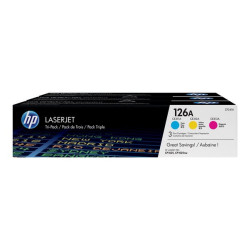 HP 126A - Confezione da 3 - giallo, ciano, magenta - originale - LaserJet - cartuccia toner (CF341A) - per Color LaserJet Pro C