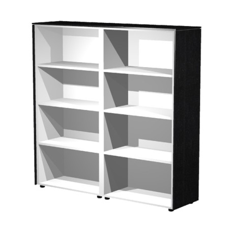 Coppia Prestige - mobili medio alti a giorno  - 162,8 x 43 x 158,2 cm - nero venato