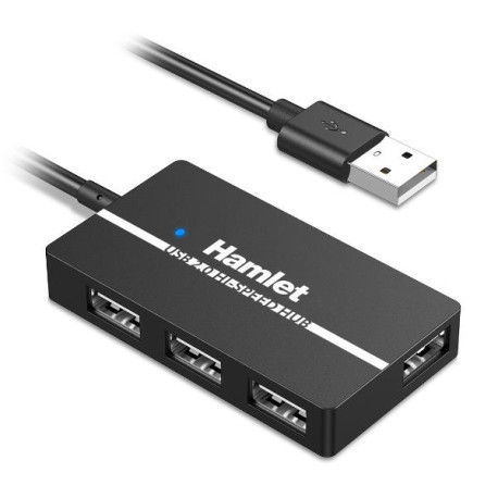 Hub USB 2.0 compatto slim a 4 Porte autoalimentato