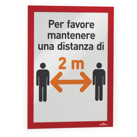 Cornice espositiva Duraframe - A4 - 21 x 29,7 cm - rosso - Durable